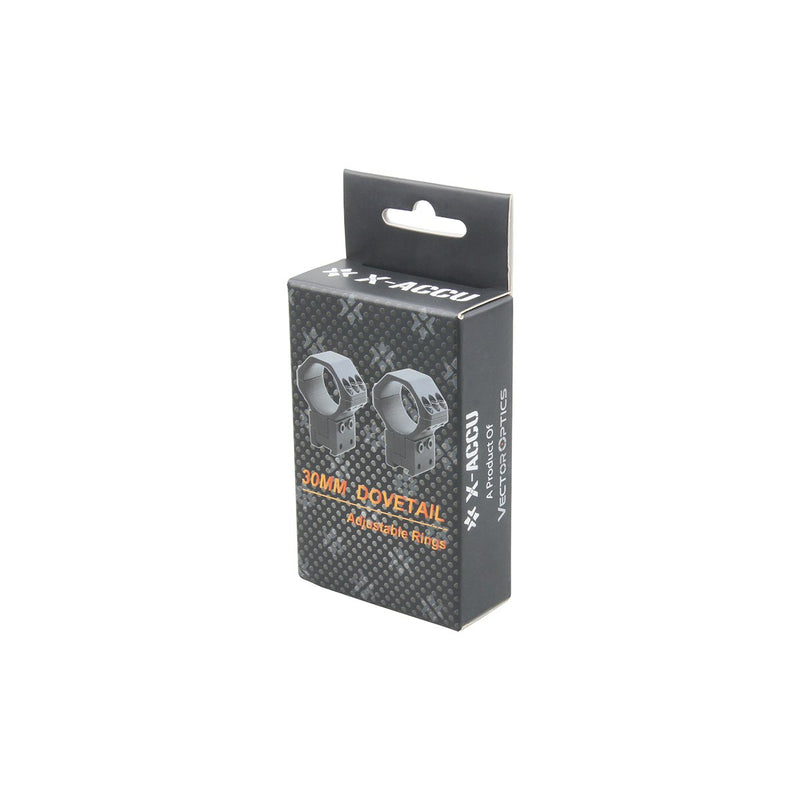 Загрузить изображение в просмотрщик галереи, X-ACCU 30mm Adjustable Elevation Dovetail Rings - Vector Optics Online Store