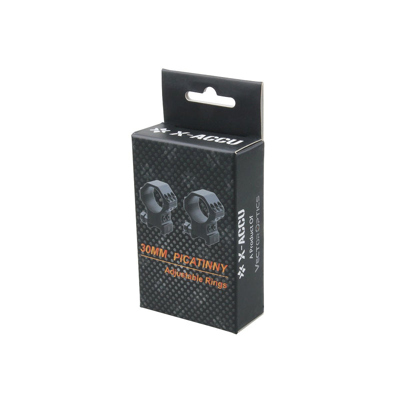 Загрузить изображение в просмотрщик галереи, X-ACCU 30mm Adjustable Elevation Picatinny Rings - Vector Optics Online Store
