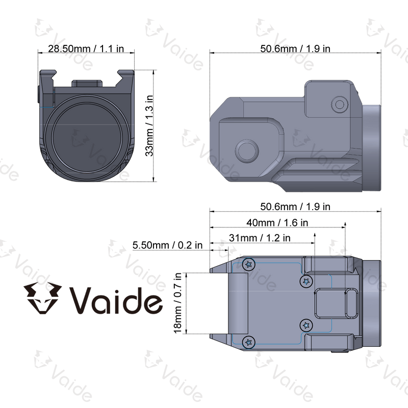 Load image into Gallery viewer, Vaide Scrapper Subcompact Pistol Flashlight FDE - Vector Optics Online Store