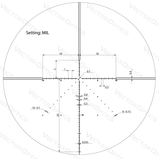 Veyron 4-16x44 First Focal Plane Riflescope Illuminated Details