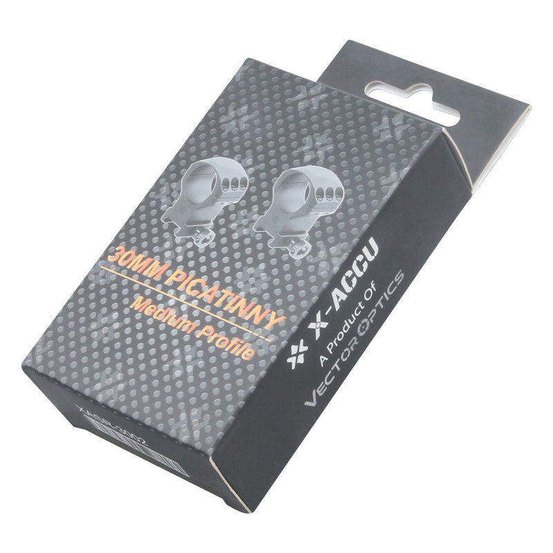 Загрузить изображение в просмотрщик галереи, 30mm X-Accu 1.25" Medium Profile Picatinny Scope Rings - Vector Optics Online Store