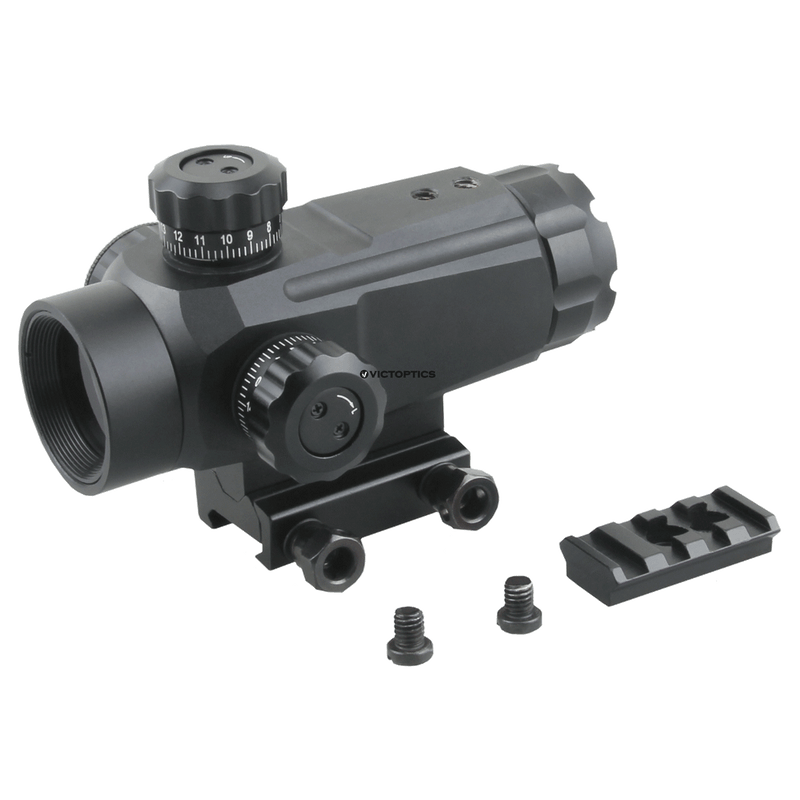 將圖片載入到圖庫檢視器中, VictOptics RGD 1x30 Red Dot Sight w/ 5 Levels Red/Green Dot 2 Details