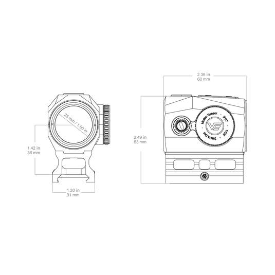 Scrapper 1x25 Ultra Compact Enclosed Red Dot Sight (SCRD-74)