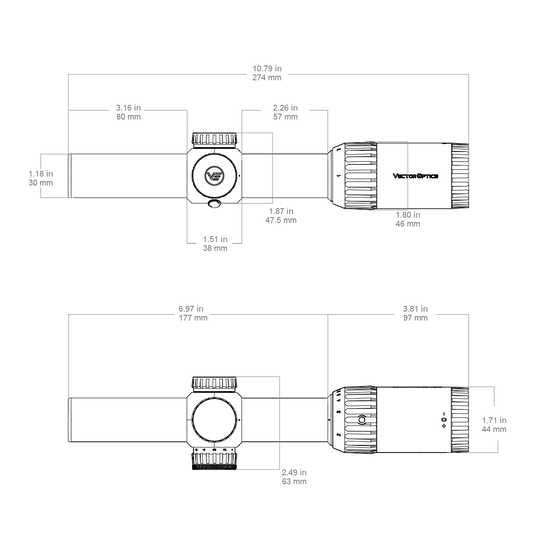 Constantine 1-8x24 RAR Riflescope (SCFF-60)