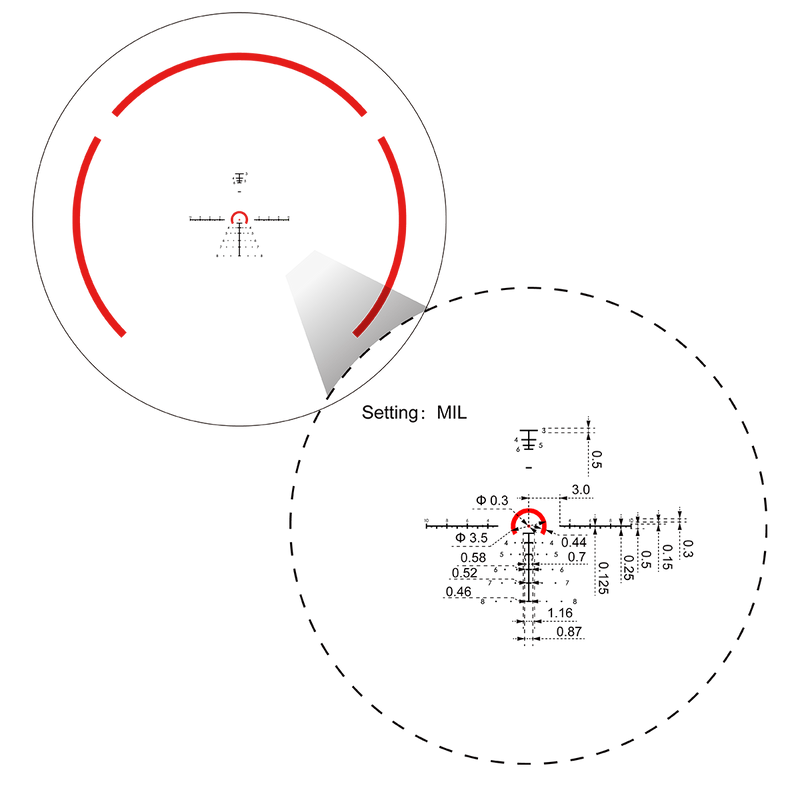 갤러리 뷰어에 이미지 로드, 콘스탄틴 1-8x24 RAR 라이플스코프(SCFF-60)