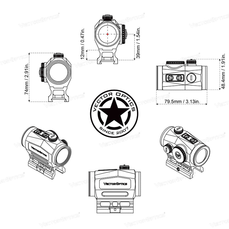 將圖片載入到圖庫檢視器中, Scrapper 1x29 Red Dot Scope design paper