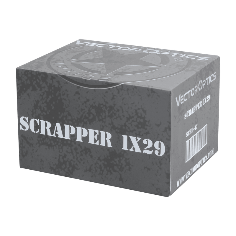 將圖片載入到圖庫檢視器中, Scrapper 1x29 Red Dot Scope packagebox