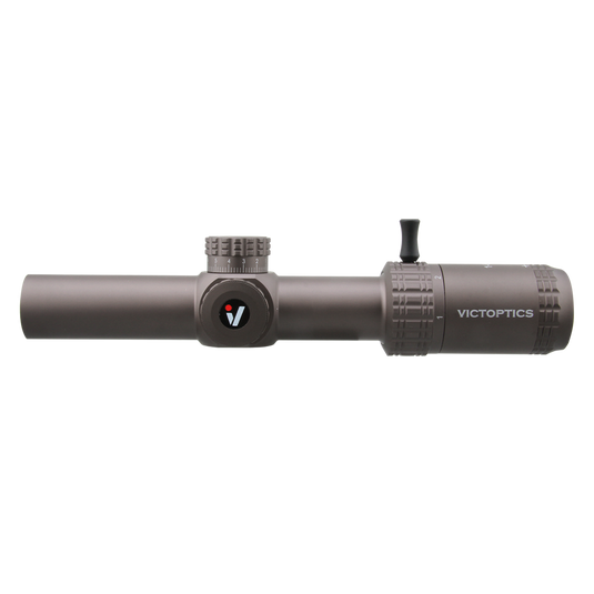 VictOptics S6 1-6x24 SFP LPVO Burnt Brown Color side detail