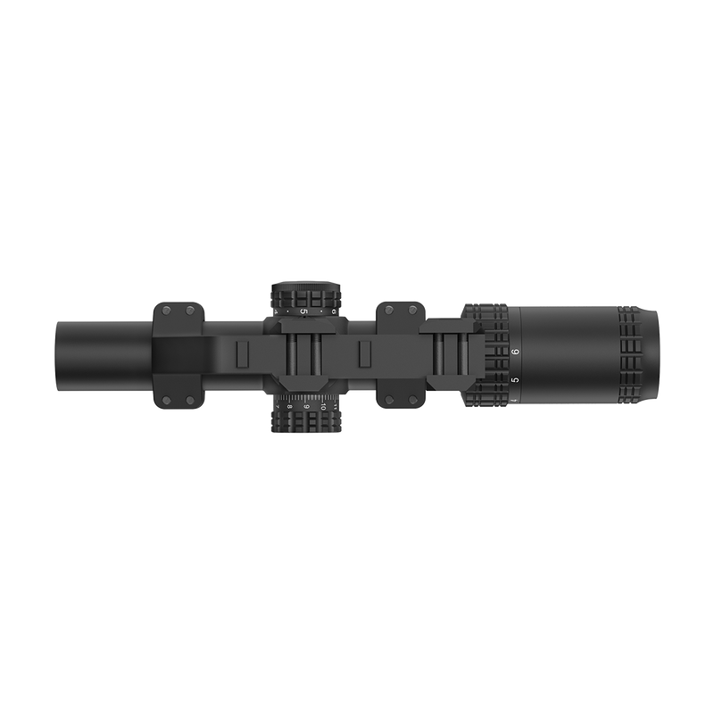 Load image into Gallery viewer, S6 1-6x24i Fiber LPVO SFP Rifle Scope w/ 1-Piece Extreme High Picatinny AR Mount Kit (OPSL133)