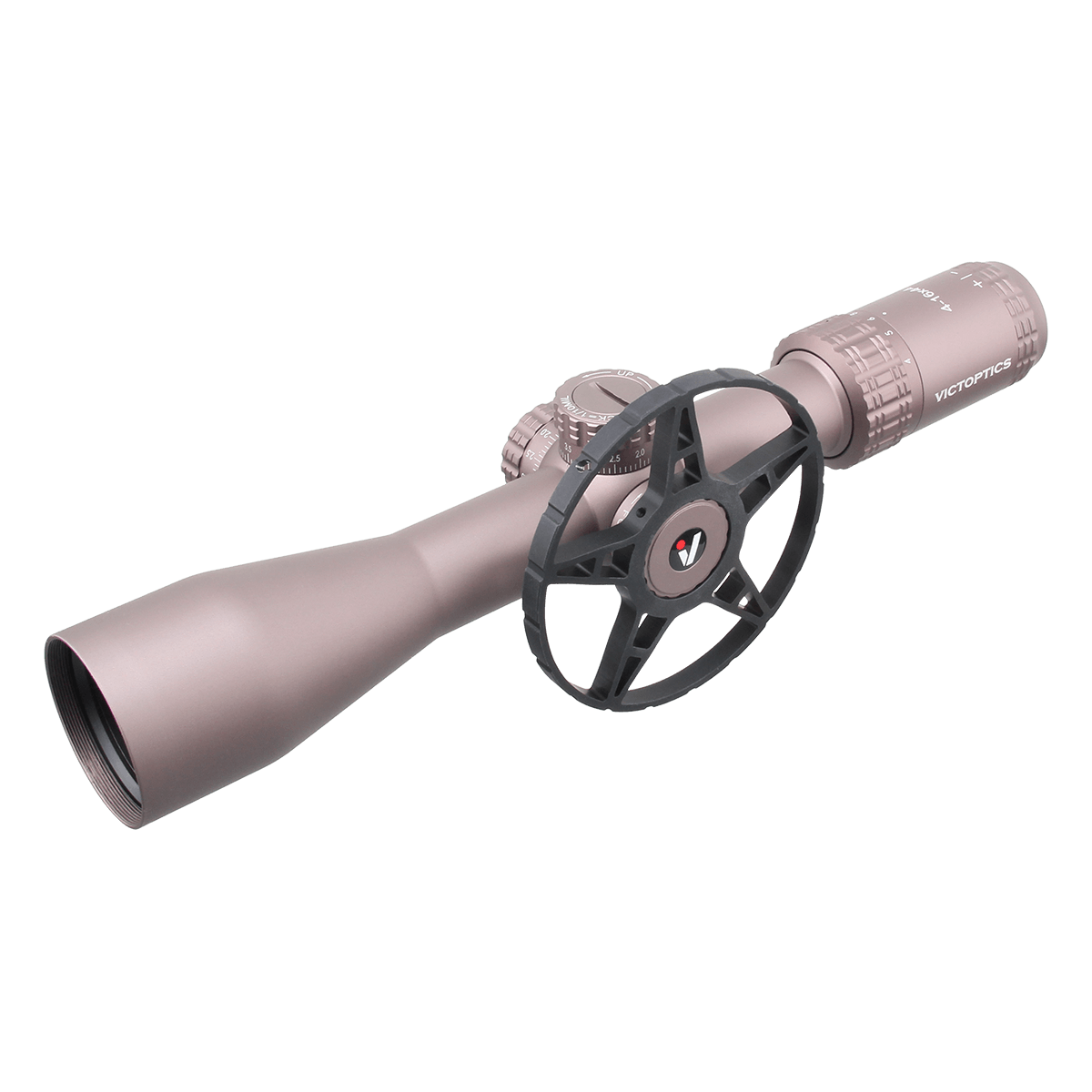 Airgun Scope | VictOptics S4 4-16x44 SFP Coyote FDE .22LR Scope