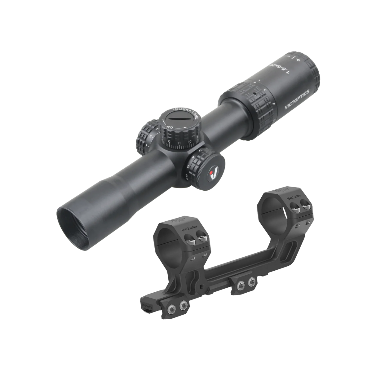 S4 1.5-6x28 Scope & 30mm 1-Piece Extended Picatinny Mount – Vector