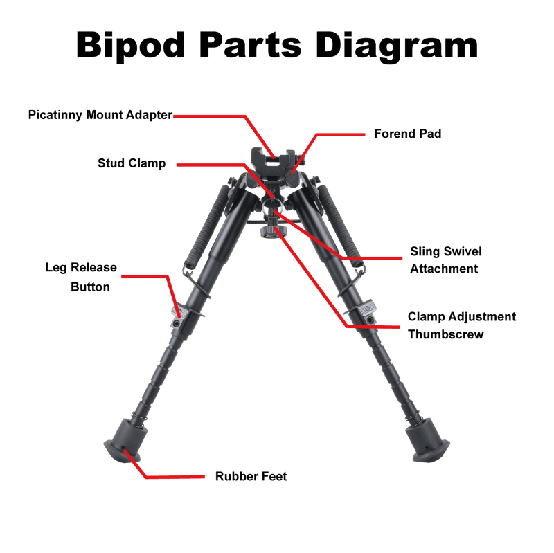 Load image into Gallery viewer, Rokstad Tactical Bipod 6-9''