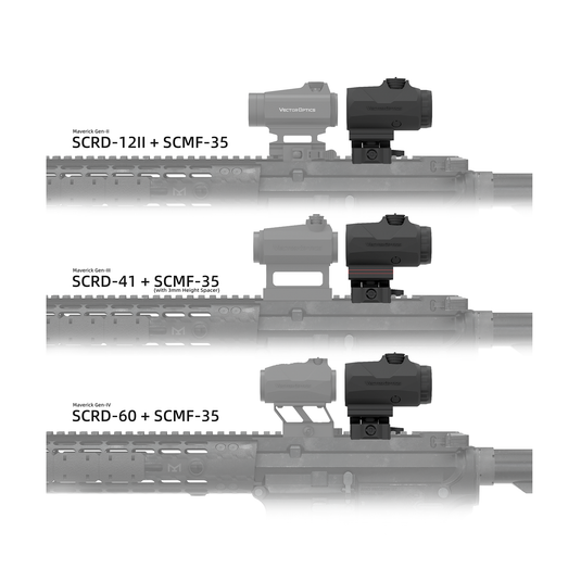 Maverick-IV 3x22 Magnifier Mini Rubber Armored | Compact (SCMF-35)