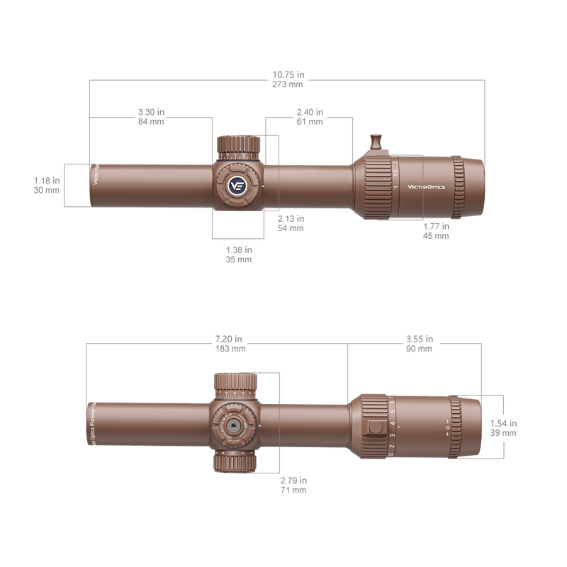 Cargue la imagen en el visor de la galería, Forester 1-8x24 SFP FDE Rifle Scope (SCOC-39)