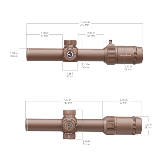 Forester 1-8x24 SFP FDE Rifle Scope (SCOC-39)