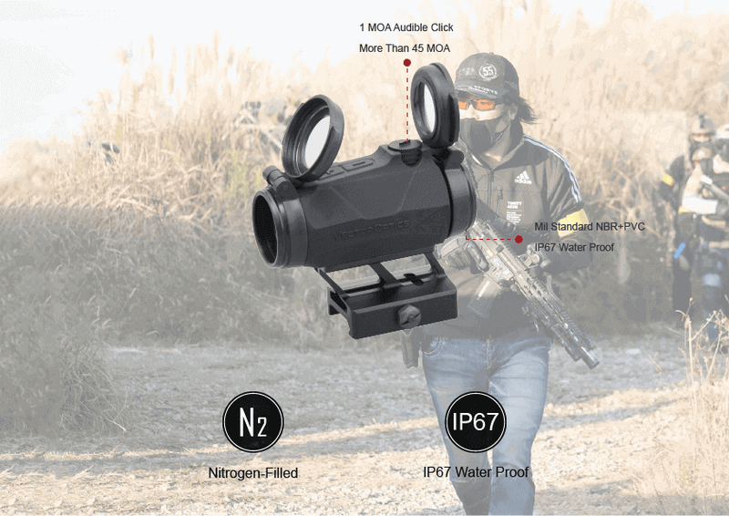 Laden Sie das Bild in Galerie -Viewer, Maverick-IV 1x20 Mini Rubber Armored Reflex Sight MIL (SCRD-60)