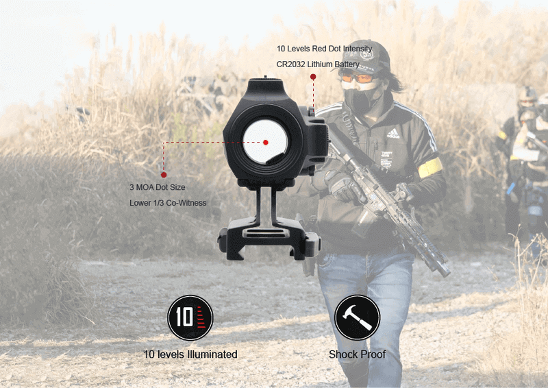 Laden Sie das Bild in Galerie -Viewer, Maverick-IV 1x20 Mini Rubber Armored Reflex Sight MIL (SCRD-60)