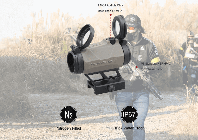 Загрузить изображение в просмотрщик галереи, Maverick-IV 1x20 Mini Rubber Armored Reflex Sight SOP (SCRD-61)