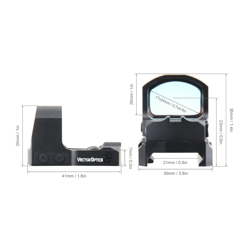 Chargez l'image dans la visionneuse de la galerie, Frenzy-S 1x17x24 SAS Battery Side Loading Red Dot Sight (SCRD-62)