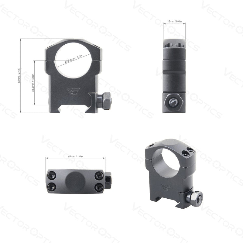 Загрузить изображение в просмотрщик галереи, Vector Optics Scope Weaver Rings 25.4mm/30mm - Vector Optics Online Store