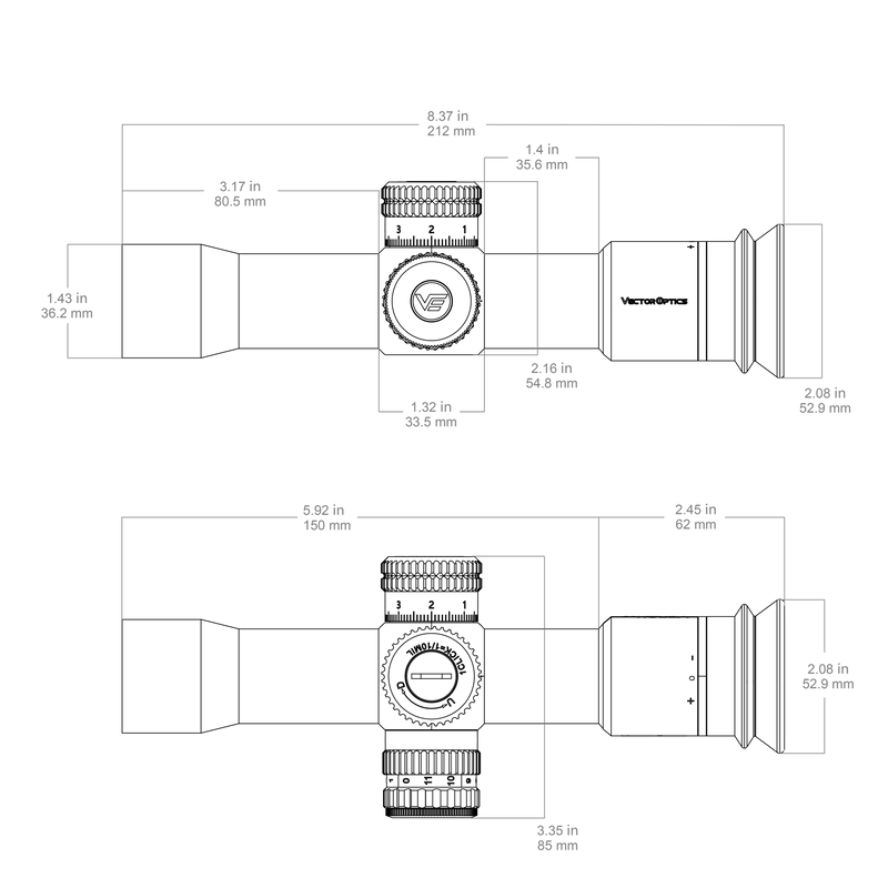 Cargue la imagen en el visor de la galería, Veyron Plus 10x30 Zero Rifle Scope (SCOM-46)