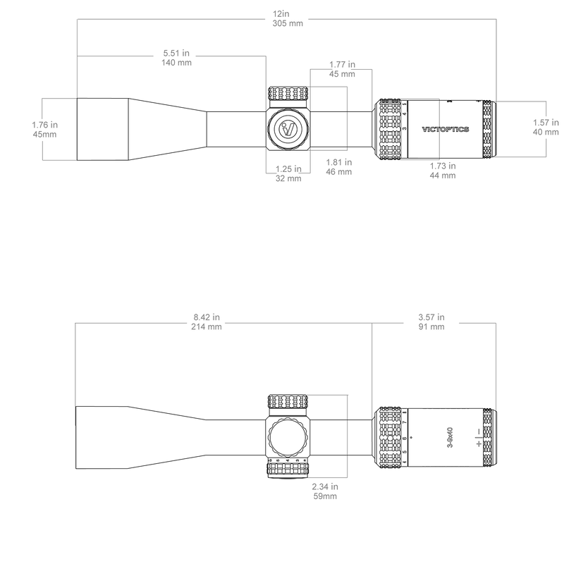 Load image into Gallery viewer, 1” Monotube | VictOptics SOI 3-9x40 Rifle Scope (VIOC-03)
