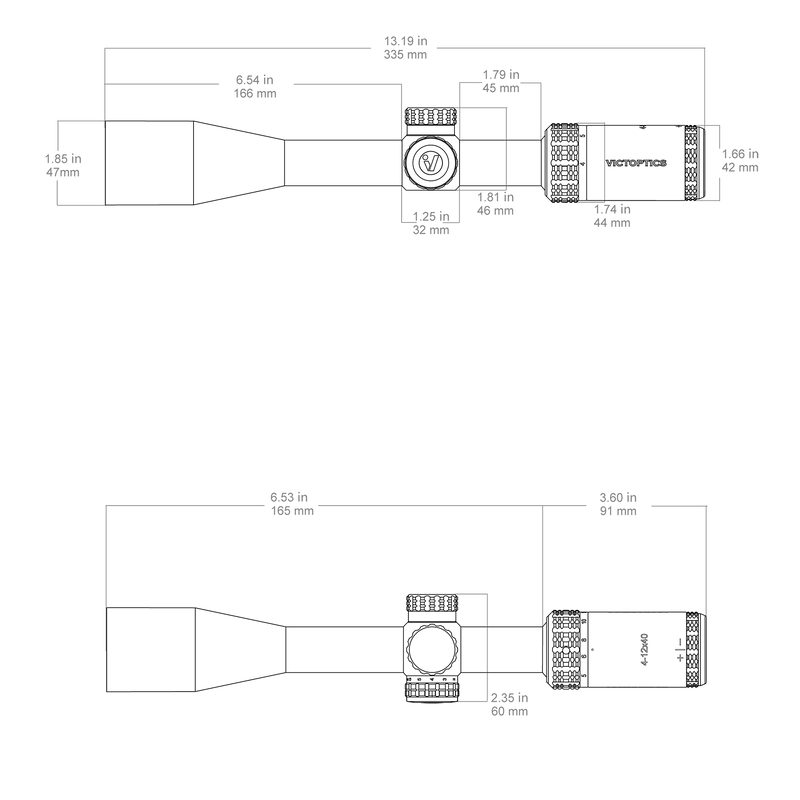 Load image into Gallery viewer, 1” Monotube | VictOptics SOI 4-12x40 Rifle Scope (VIOC-04)