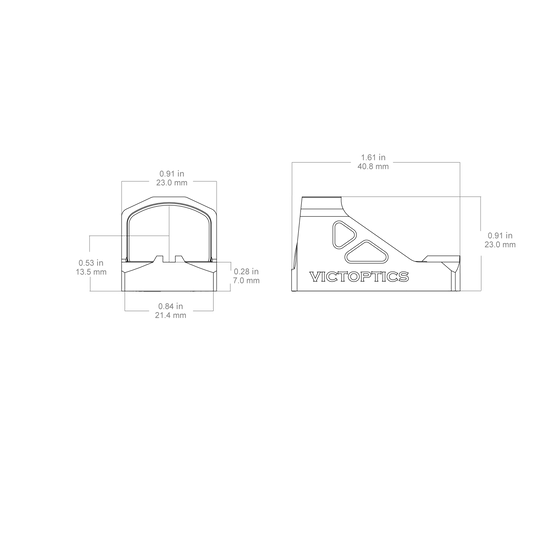 VictOptics V3 1x16x20 Red Dot Sight (RDSL32) | Lightweight