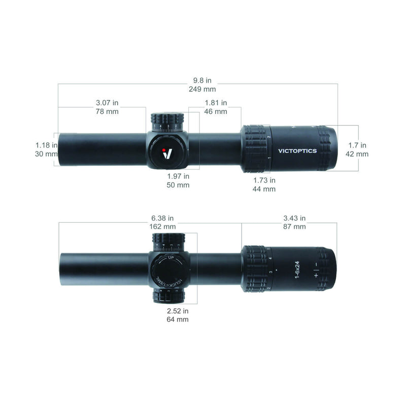 Cargue la imagen en el visor de la galería, VictorOpticsS61-6X24 Scope Specification