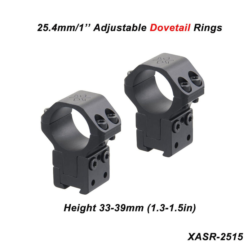Загрузить изображение в просмотрщик галереи, X-ACCU 25.4mm/1in 30mm 34mm Adjustable Scope Rings - Vector Optics Online Store