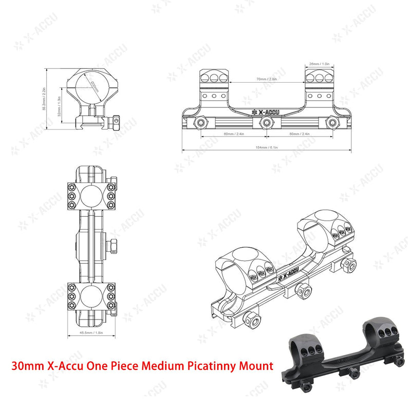 將圖片載入到圖庫檢視器中, X-Accu Mighty 30mm Scope Rings - Vector Optics Online Store