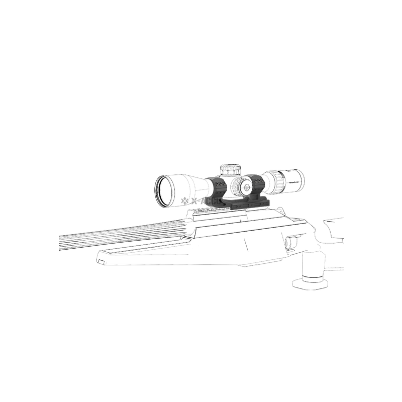 Load image into Gallery viewer, 34mm Cant 0MOA/20MOA One Piece High Picatinny Mount (XASR-3014/XASR-3015)