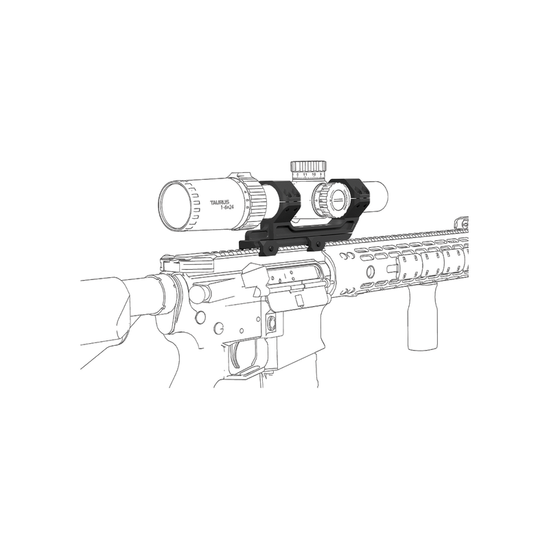 Load image into Gallery viewer, 30mm 1-Piece Adjustable Extended Picatinny Mount (XASR-3037)