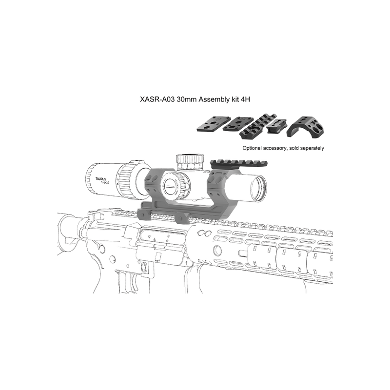 Load image into Gallery viewer, 30mm 1-Piece Adjustable Extended Picatinny Mount (XASR-3037)