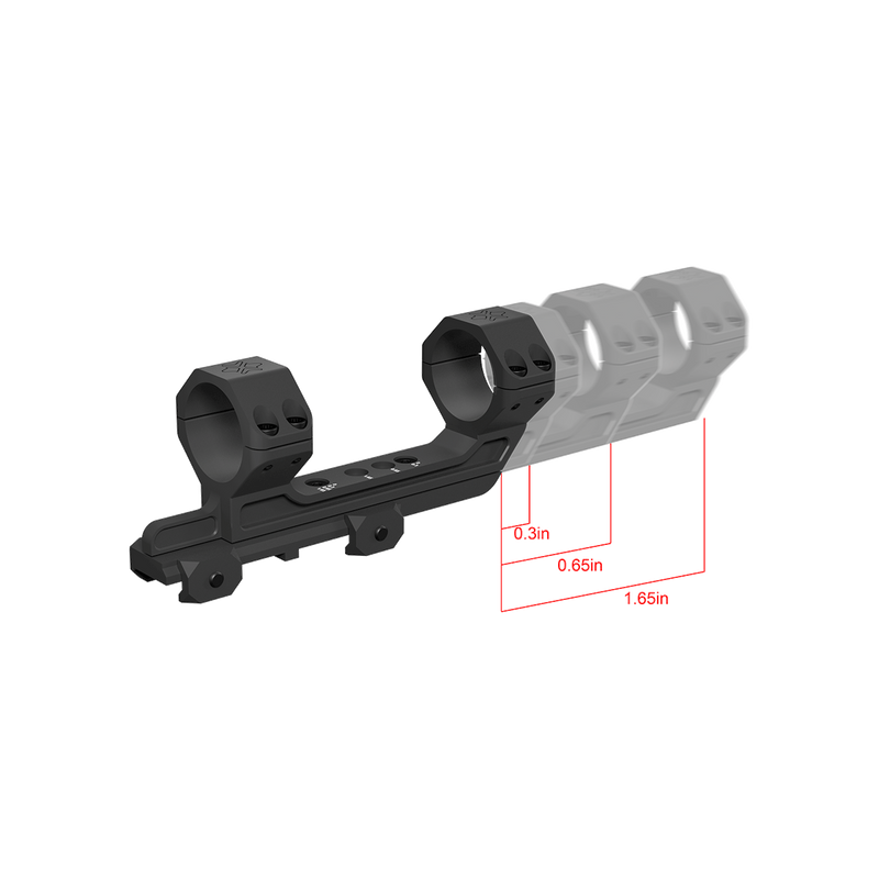 Load image into Gallery viewer, 30mm 1-Piece Adjustable Extended Picatinny Mount (XASR-3037)