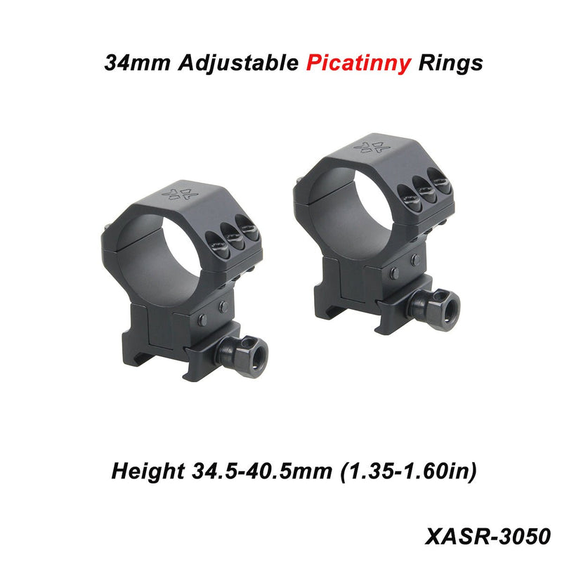 Загрузить изображение в просмотрщик галереи, X-ACCU 25.4mm/1in 30mm 34mm Adjustable Scope Rings - Vector Optics Online Store