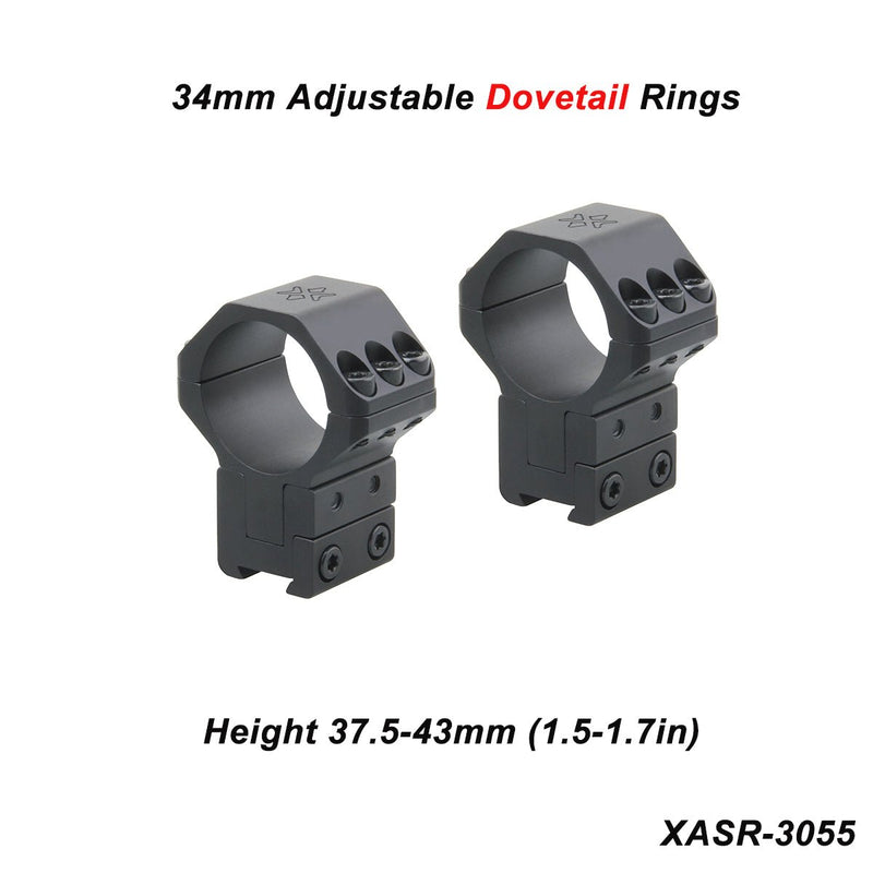 Загрузить изображение в просмотрщик галереи, X-ACCU 25.4mm/1in 30mm 34mm Adjustable Scope Rings - Vector Optics Online Store