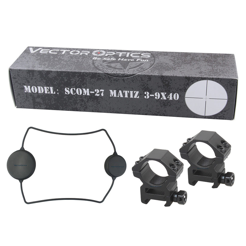 Load image into Gallery viewer, Vector Optics Matiz 3-9x40 25.4mm 1 Inch Riflescope Hunting Capped Rifle Scope Vamint Shooting Edge to Edge Image FOV .22LR/WMG