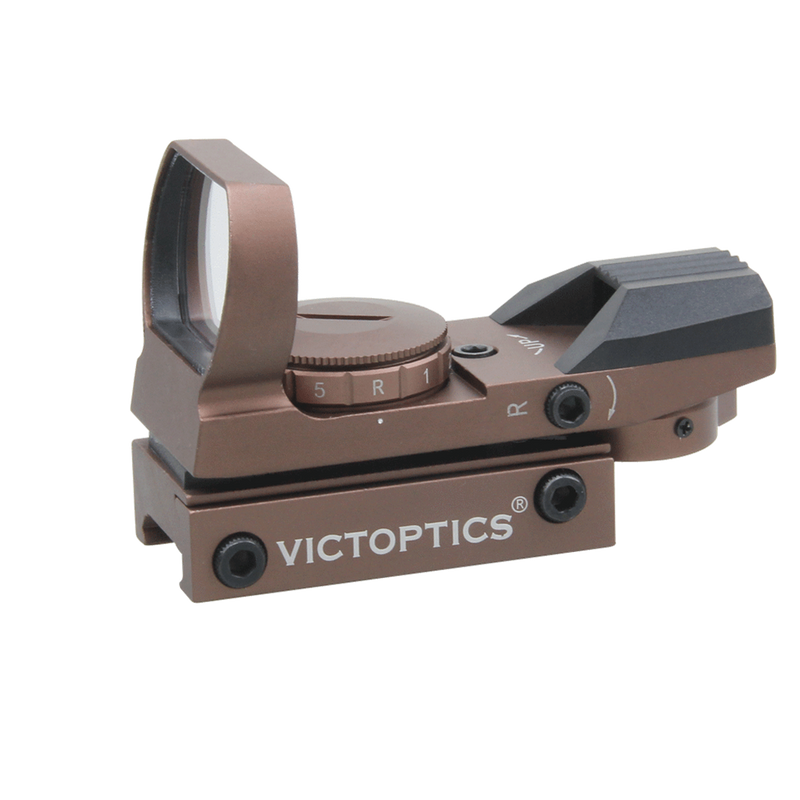 갤러리 뷰어에 이미지 로드, VictOptics 1x23x34 Red Dot Sight Coyote FDE Front Detail
