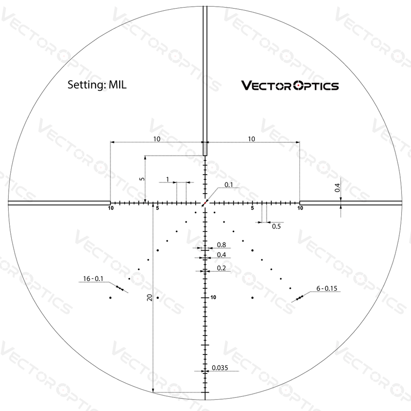 갤러리 뷰어에 이미지 로드, Veyron 6-24x44 FFP Riflescope Illuminated dot parameter

