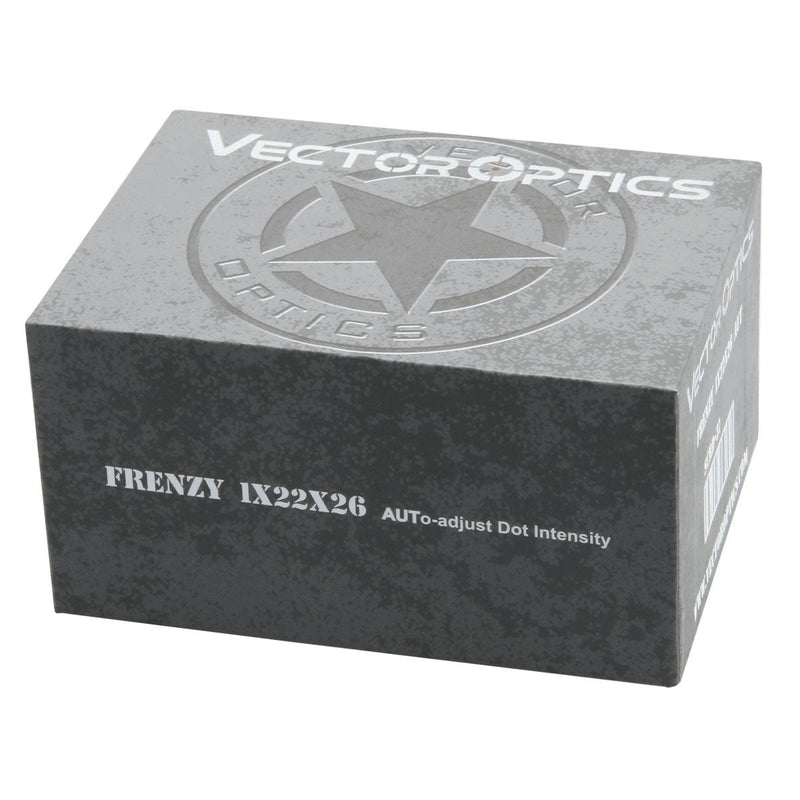 갤러리 뷰어에 이미지 로드, Frenzy-X 1x22x26 AUT Red Dot Sight packagebox
