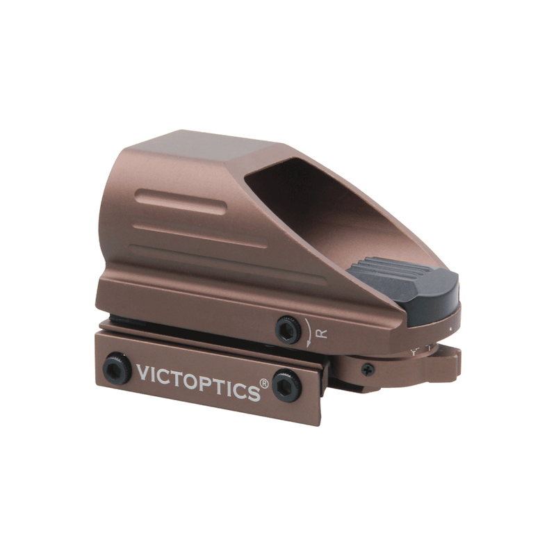 Load image into Gallery viewer, VictOptics Z3 1x22x33 Red Dot Sight Coyote FDE Side Detail
