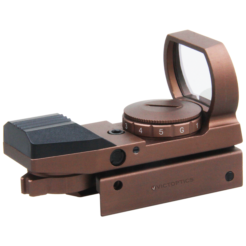 Load image into Gallery viewer, VictOptics 1x23x34 Red Dot Sight Coyote FDE Details
