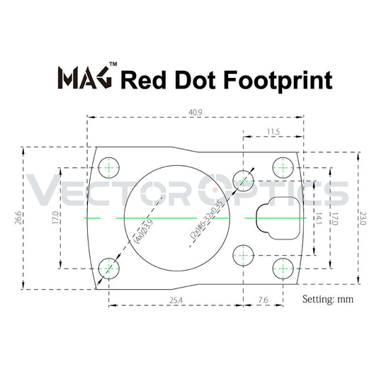 MAG Red Dot Sight Cantilever Weaver Polymer Mount - Vector Optics Online Store