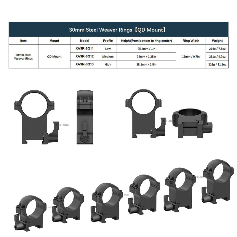 갤러리 뷰어에 이미지 로드, X-Accu Steel Scope Rings - Vector Optics Online Store
