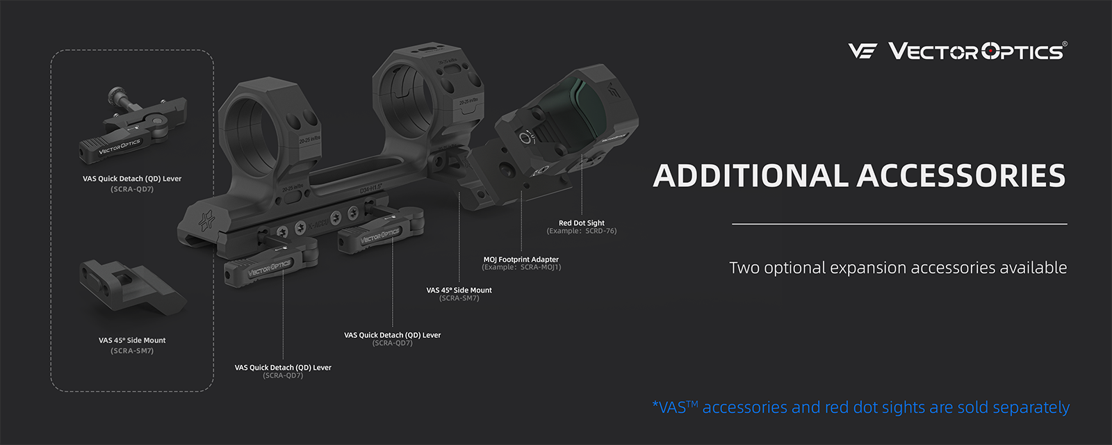 Picatinny Mount System | 34mm X-MOD 1.5'' One Piece Extended Picatinny Mount (XASR-3476)