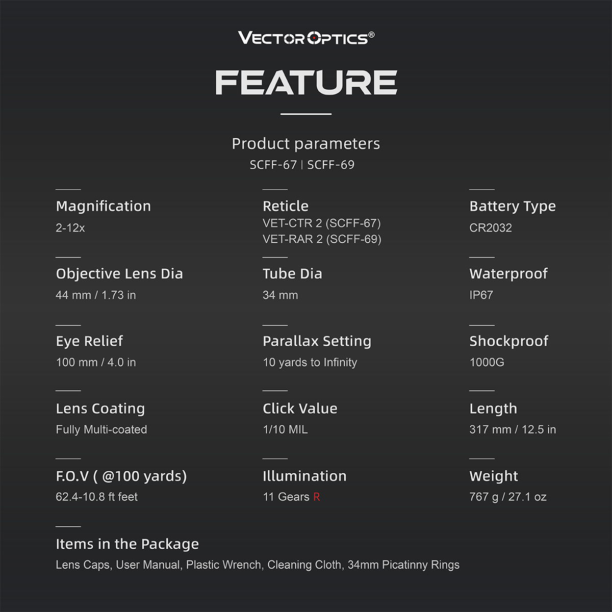 Continental X6 2-12x44 FEATURE