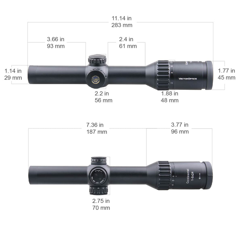 Load image into Gallery viewer, Continental x6 1-6X24 Fiber Riflescope
