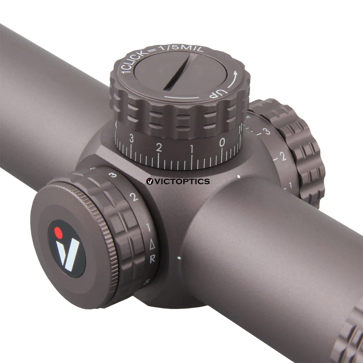 VictOptics S6 1-6x24 SFP LPVO BURNT BROWN color Illumination Elevation detail