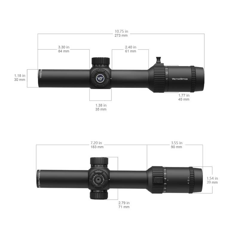 갤러리 뷰어에 이미지 로드, Forester 1-8x24 SFP Rifle Scope
